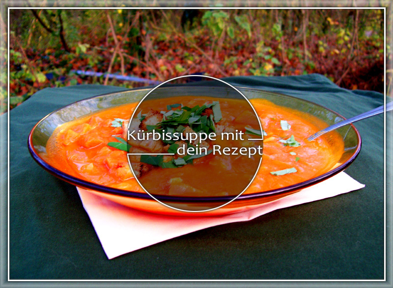 Kürbissuppe mit Gemüse